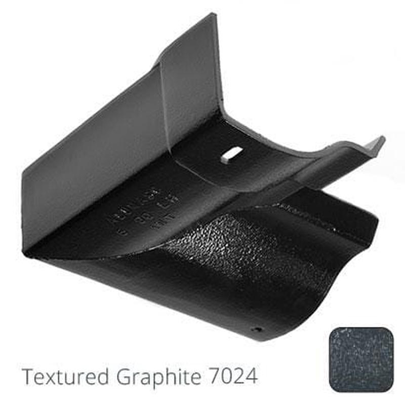 Alumasc 115mm (4.5") Victorian Ogee Cast Aluminium Gutter 90 Internal Angle - Textured Graphite Grey RAL 7024