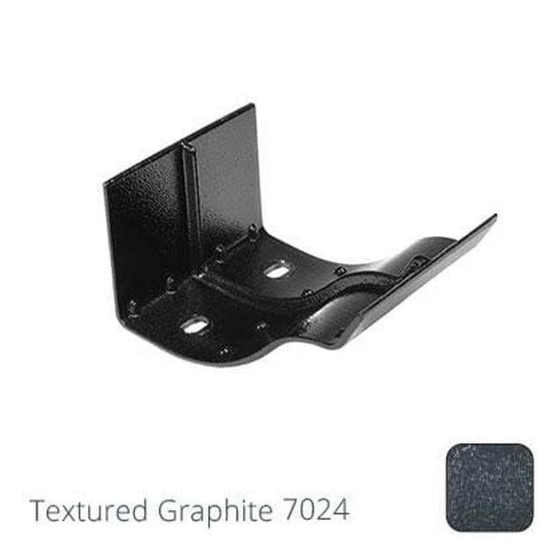 Alumasc 115mm (4.5") Victorian Ogee Cast Aluminium Gutter Union - Textured Graphite Grey RAL 7024