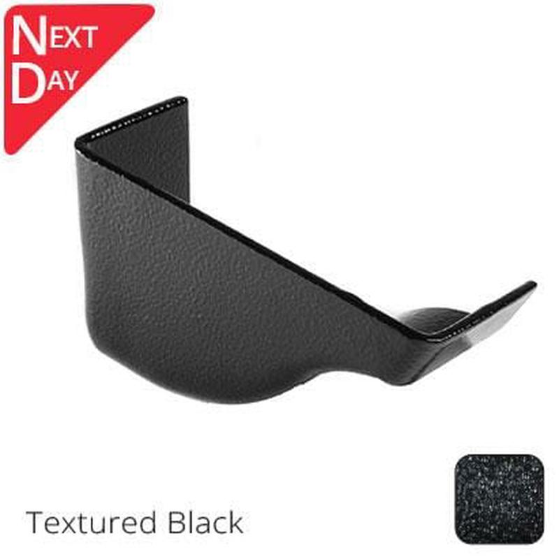 Alumasc 115mm (4.5") Victorian Ogee Cast Aluminium Internal Left Hand Stop End - Textured Black