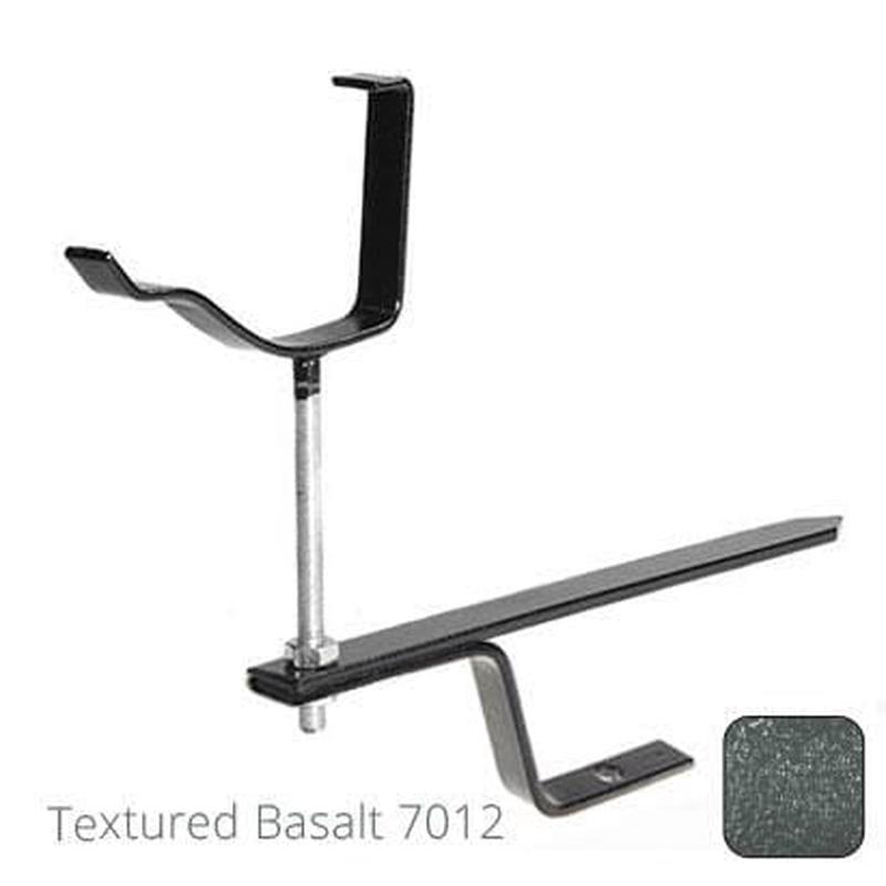 Alumasc 115mm (4.5") Victorian Ogee Cast Aluminium Rise & Fall Gutter Bracket - Textured Basalt Grey RAL 7012