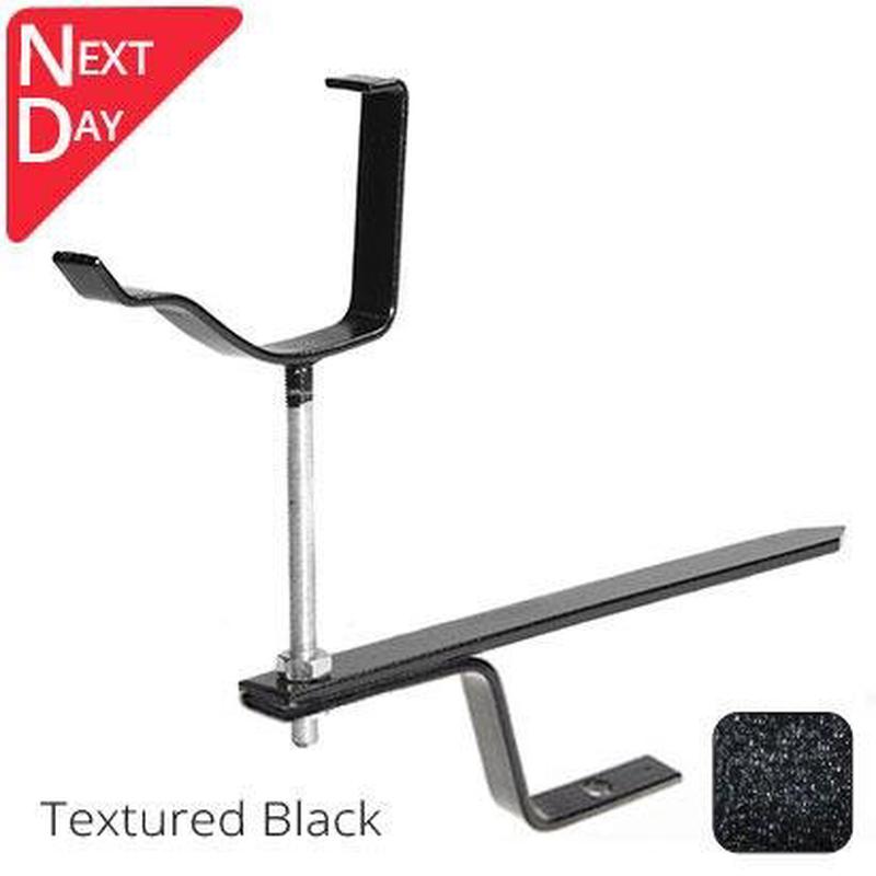 Alumasc 115mm (4.5") Victorian Ogee Cast Aluminium Rise & Fall Gutter Bracket - Textured Black