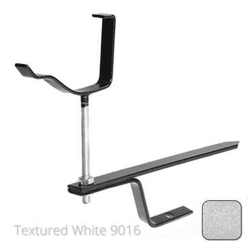 Alumasc 115mm (4.5") Victorian Ogee Cast Aluminium Rise & Fall Gutter Bracket - Textured Traffic White RAL 9016