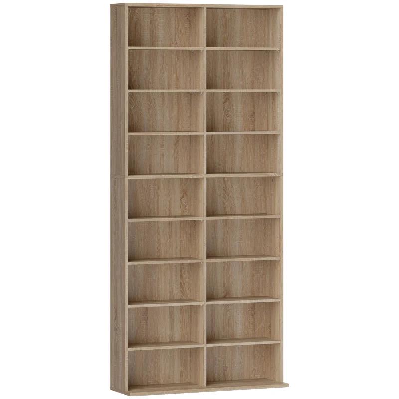 640 CD Storage Tower - Elegant Nature Wood Finish, Space-Saving Design for Organizing CDs and Media - Perfect for Home