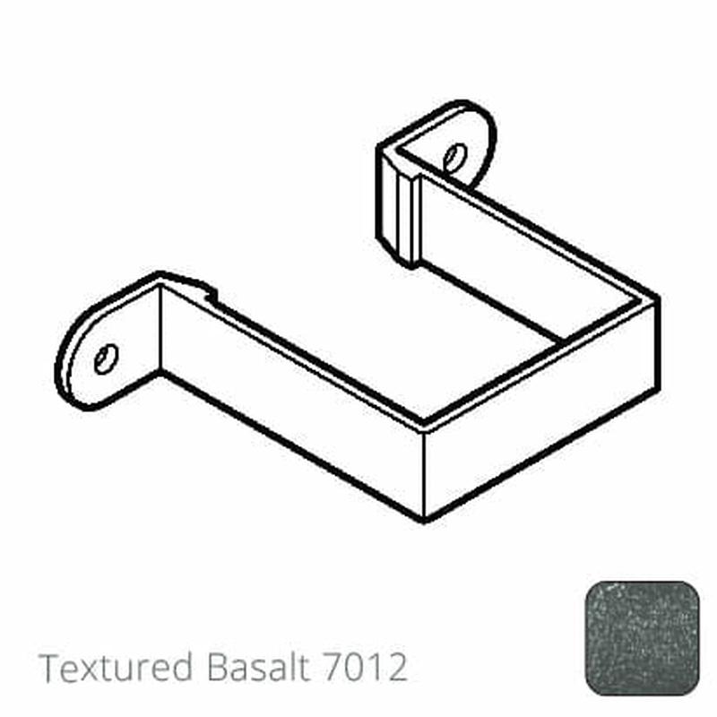 Alumasc 100 x 75mm (4"x3") Aluminium Flush Downpipe Clip - Textured 7012 Basalt Grey