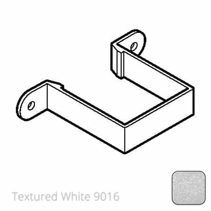 Alumasc 100 x 75mm (4"x3") Aluminium Flush Downpipe Clip - Textured 9016 White