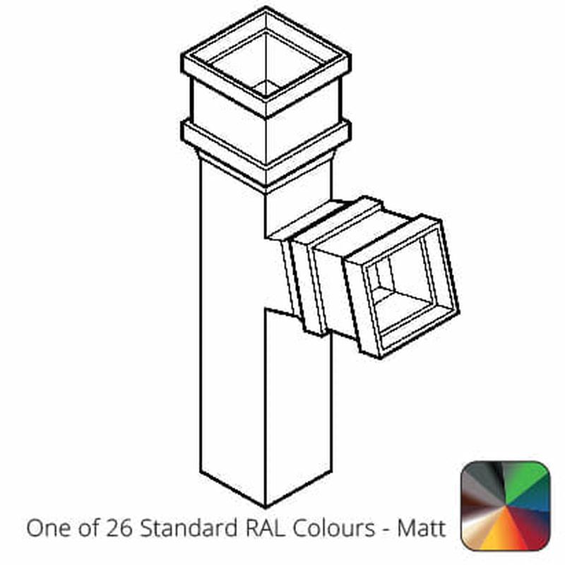 Alumasc 100 x 75mm (4"x3") Cast Aluminium 112 Degree Branch without Ears - One of 26 Standard Matt RAL colours TBC