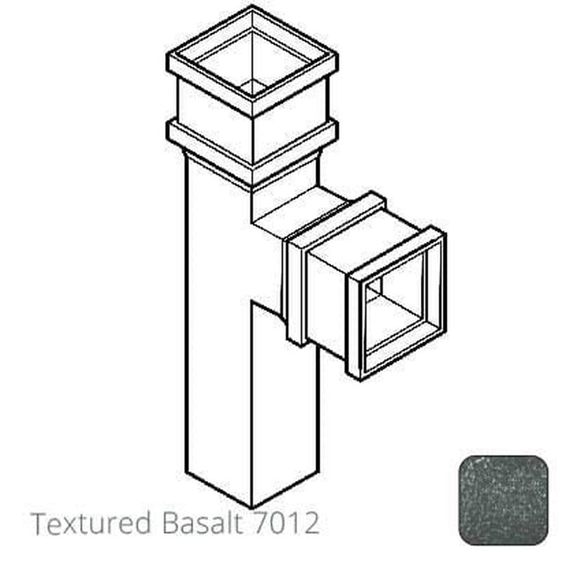 Alumasc 100 x 75mm (4"x3") Cast Aluminium 90 Degree Branch without Ears - Textured 7012 Basalt Grey