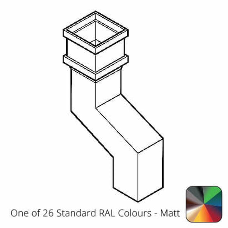 Alumasc 100 x 75mm (4"x3") Cast Aluminium Downpipe 75mm Offset - One of 26 Standard Matt RAL colours TBC