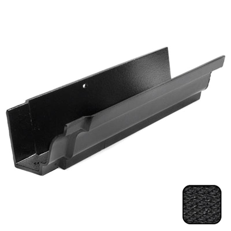 Alumasc 100 x 75mm (4"x3") Moulded Ogee Cast Aluminium Gutter 1.83m length - Textured Black