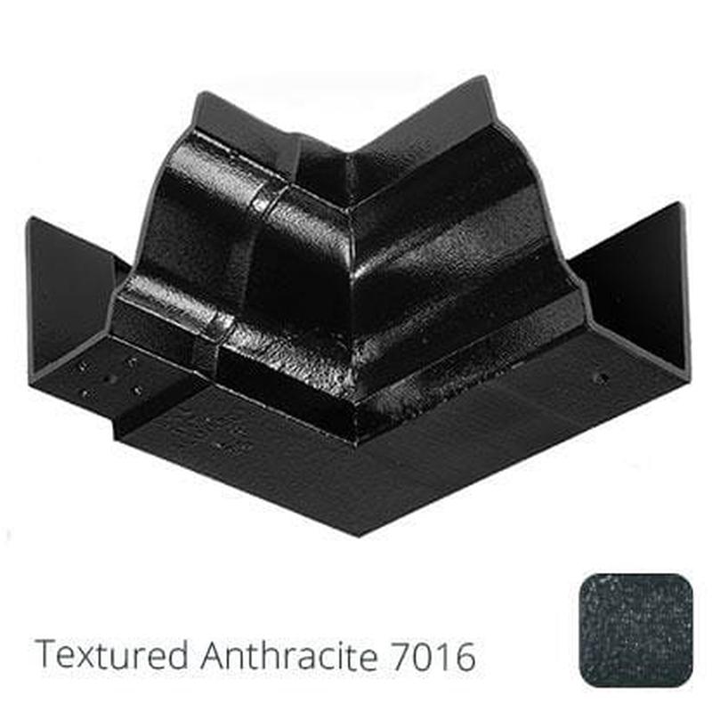 Alumasc 100 x 75mm (4"x3") Moulded Ogee Cast Aluminium 90 Degree Internal Angle - Textured Anthracite Grey RAL 7016