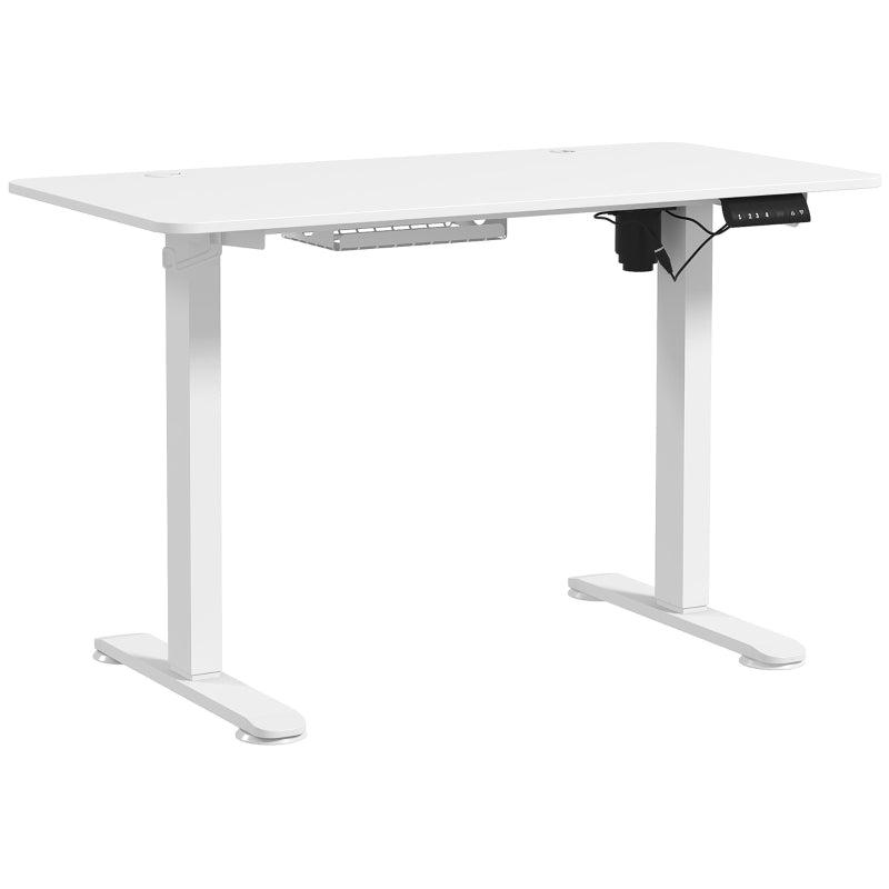 Vinsetto Adjustable Electric Standing Desk 72-116cm, 120x60cm White Tabletop - Ergonomic Home Office Solution