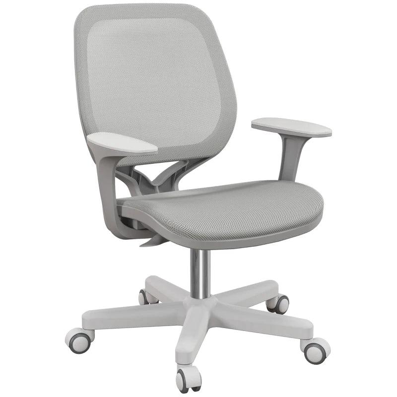 Vinsetto Ergonomic Mesh Back Office Chair - Adjustable Height, Grey, 44-56cm, Comfortable Desk Chair for Home & Office