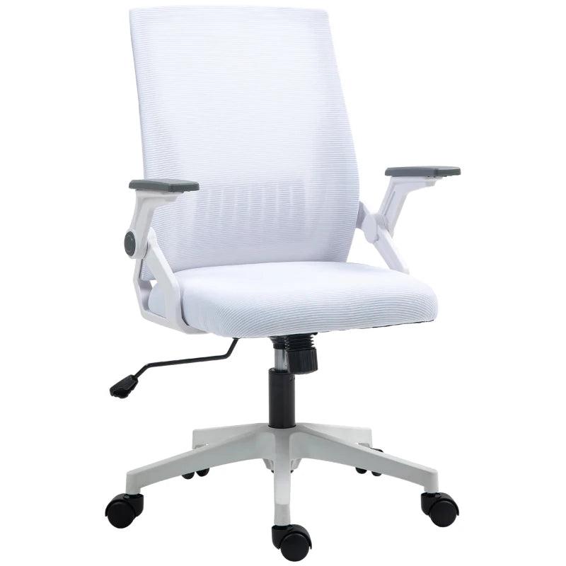 Vinsetto Ergonomic Office Chair with Lumbar Support - Stylish White Design for Comfort and Productivity