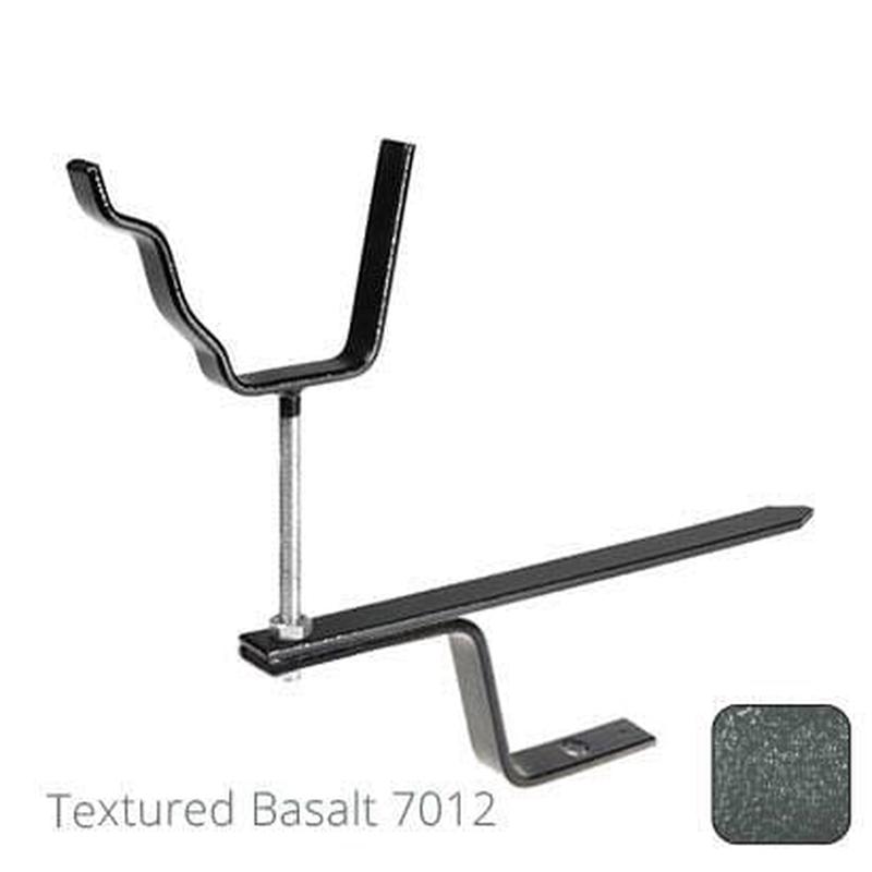 Alumasc 100 x 75mm (4"x3") Moulded Ogee Aluminium Rise & Fall Bracket - Textured Basalt Grey RAL 7012