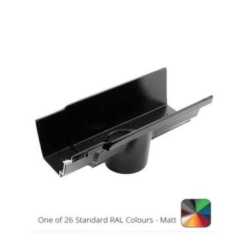 Alumasc 100 x 75mm (4"x3") Moulded Ogee Cast Aluminium 63mm Gutter Outlet - One of 26 Standard Matt RAL colours TBC