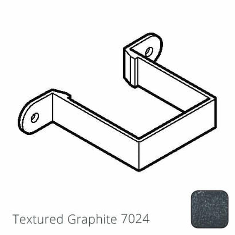 Alumasc 75 x 75mm (3"x3") Aluminium Flush Downpipe Clip - Textured 7024 Graphite Grey