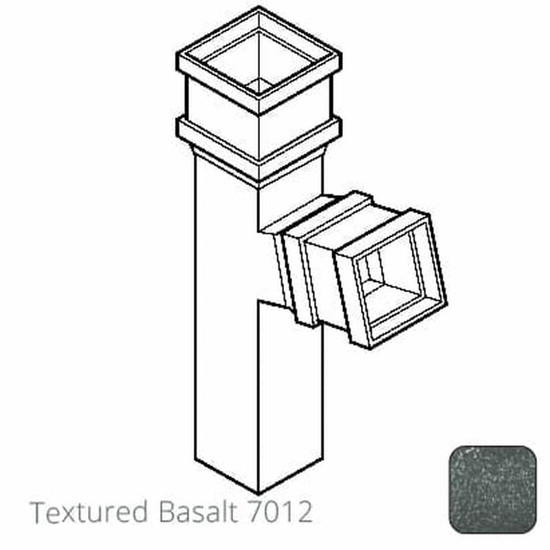 Alumasc 75 x 75mm (3"x3") Cast Aluminium 112 Degree Branch without Ears - Textured 7012 Basalt Grey