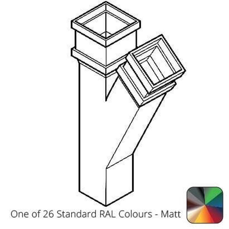 Alumasc 75 x 75mm (3"x3") Cast Aluminium 135 Degree Branch without Ears - One of 26 Standard Matt RAL colours TBC