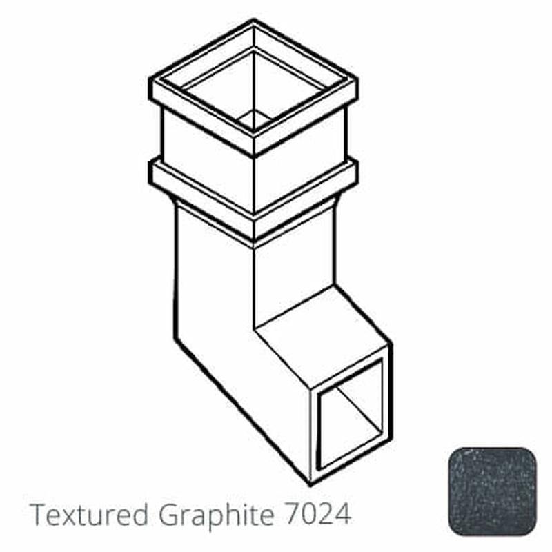 Alumasc 75 x 75mm (3"x3") Cast Aluminium Shoe Non-Eared - Textured 7024 Graphite Grey