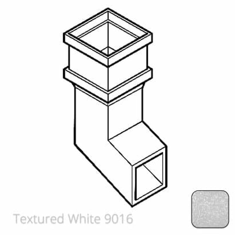 Alumasc 75 x 75mm (3"x3") Cast Aluminium Shoe Non-Eared - Textured 9016 White