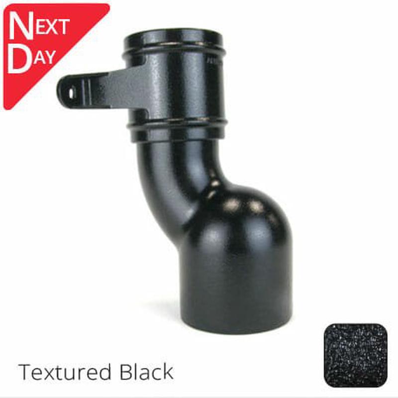 Alumasc 76mm (3") Cast Aluminium Anti-splash Shoe with Ears - Textured Black