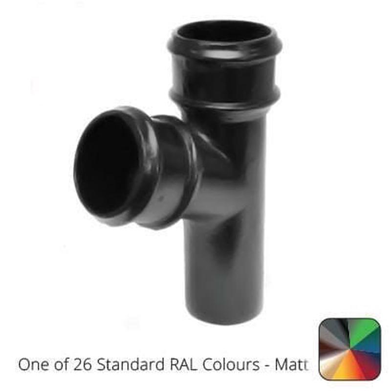 Alumasc 76mm (3") Cast Aluminium Downpipe 112 Degree Branch without Ears - One of 26 Standard Matt RAL colours TBC