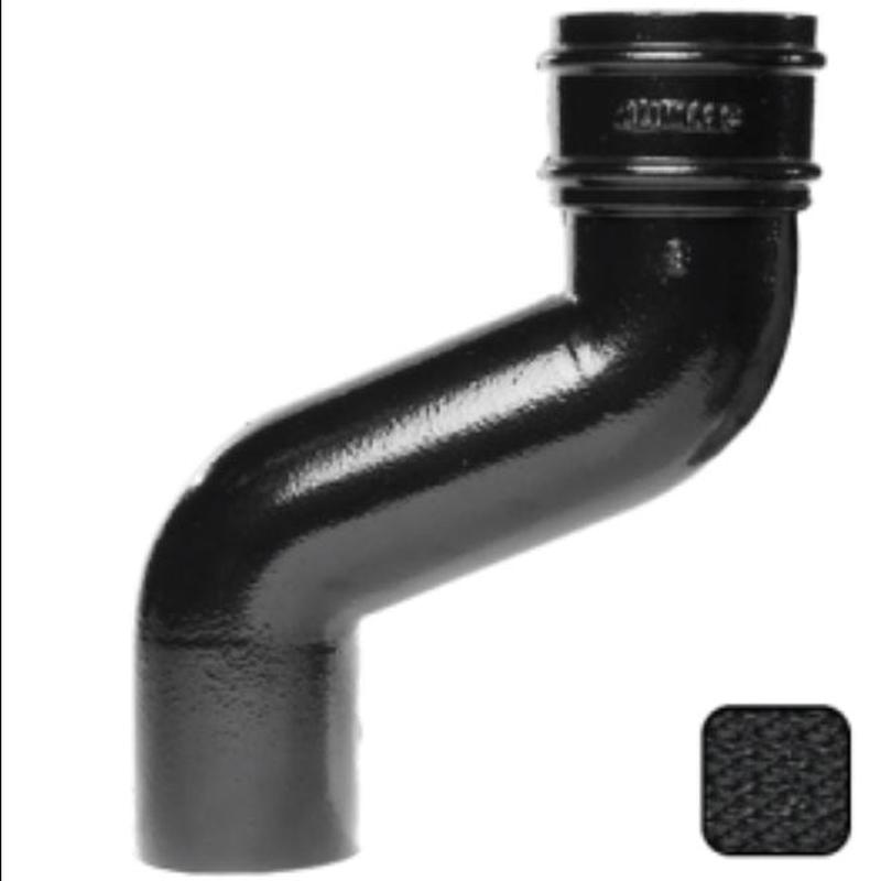 Alumasc 76mm (3") Cast Aluminium Downpipe 115mm Offset - Textured Black