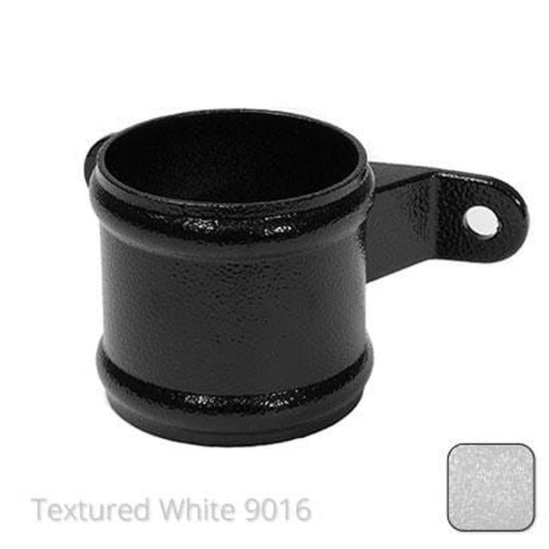 Alumasc 76mm (3") Cast Aluminium Loose Socket with Ears - Textured Traffic White RAL 9016