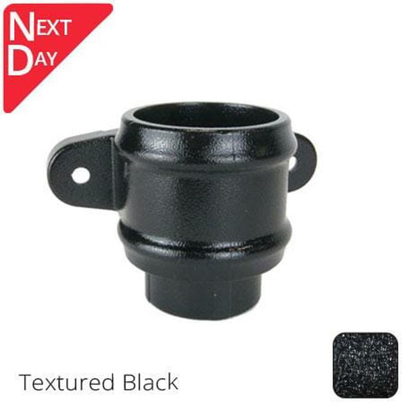 Alumasc 76mm (3") Ornate Heritage Cast Aluminium Eared Socket - Textured Black
