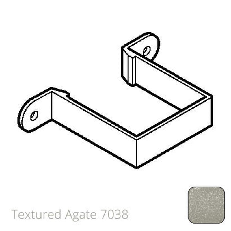 100 x 75mm (4"x3") Aluminium Flush Downpipe Clip - Textured 7038 Agate Grey