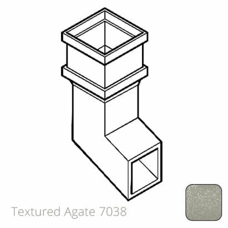 100 x 75mm (4"x3") Cast Aluminium Shoe Non-Eared - Textured 7038 Agate Grey