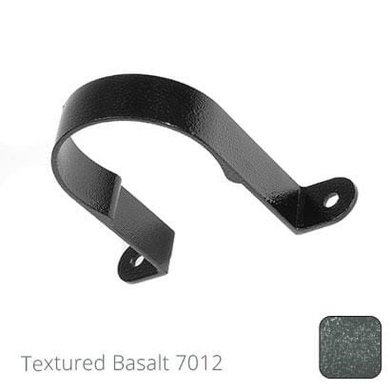 Alumasc 63mm (2.5") Aluminium Downpipe Clip - Textured Basalt Grey RAL 7012