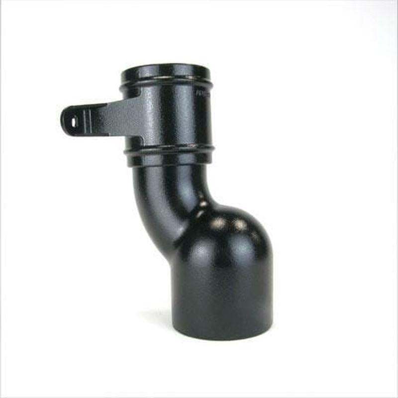 Alumasc 63mm (2.5") Cast Aluminium Anti-splash Shoe with Ears - Textured Black