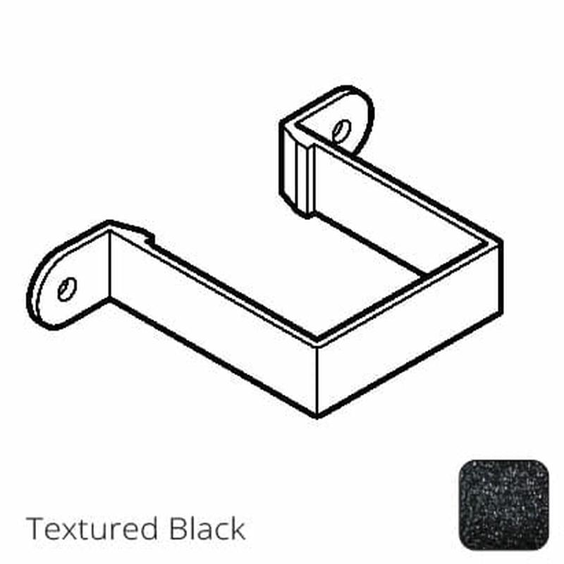 Alumasc 75 x 75mm (3"x3") Aluminium Flush Downpipe Clip - Textured Black