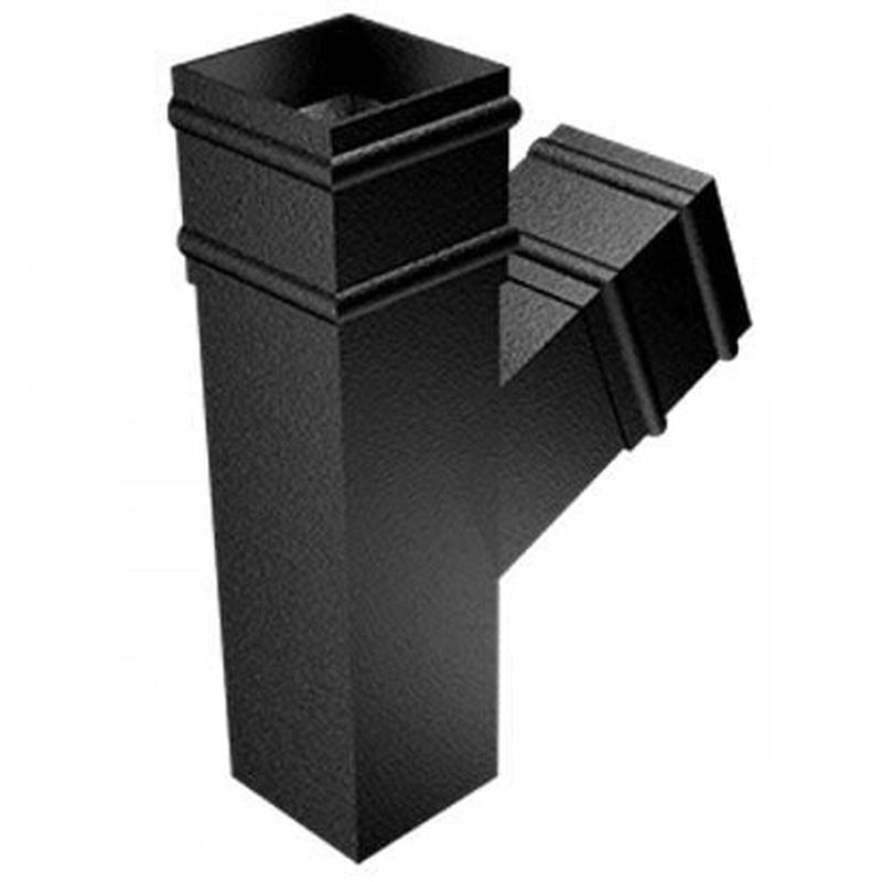 Alumasc 75 x 75mm (3"x3") Cast Aluminium 112 Degree Branch without Ears - Textured Black