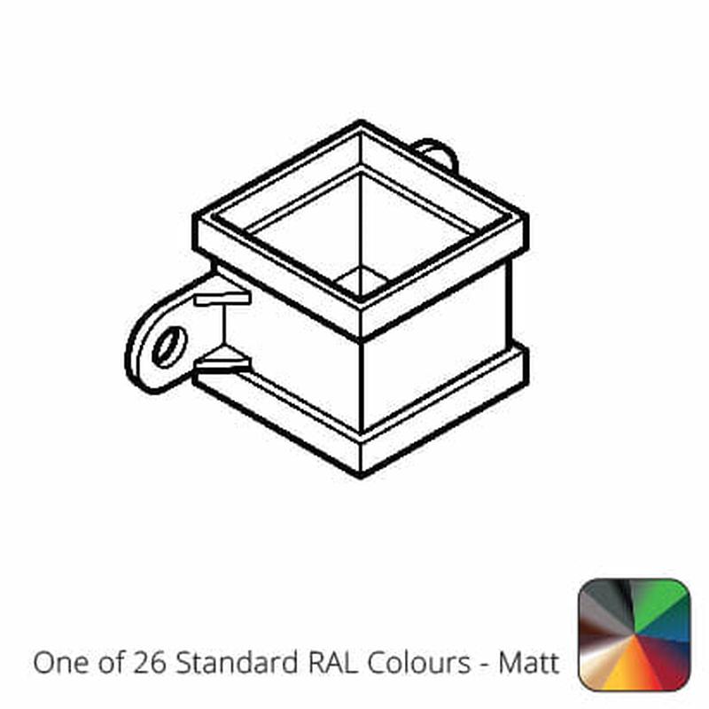 Alumasc 75 x 75mm (3"x3") Cast Aluminium Eared Socket - One of 26 Standard Matt RAL colours TBC