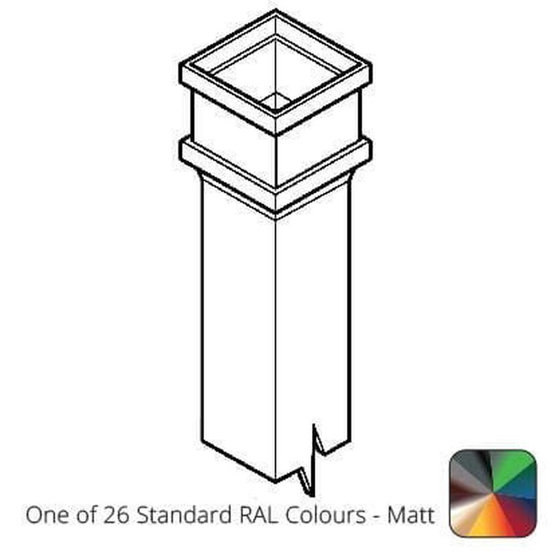 Alumasc 75 x 75mm (3"x3") x 2m Cast Aluminium Downpipe with  Non-eared Socket - One of 26 Standard Matt RAL colours TBC