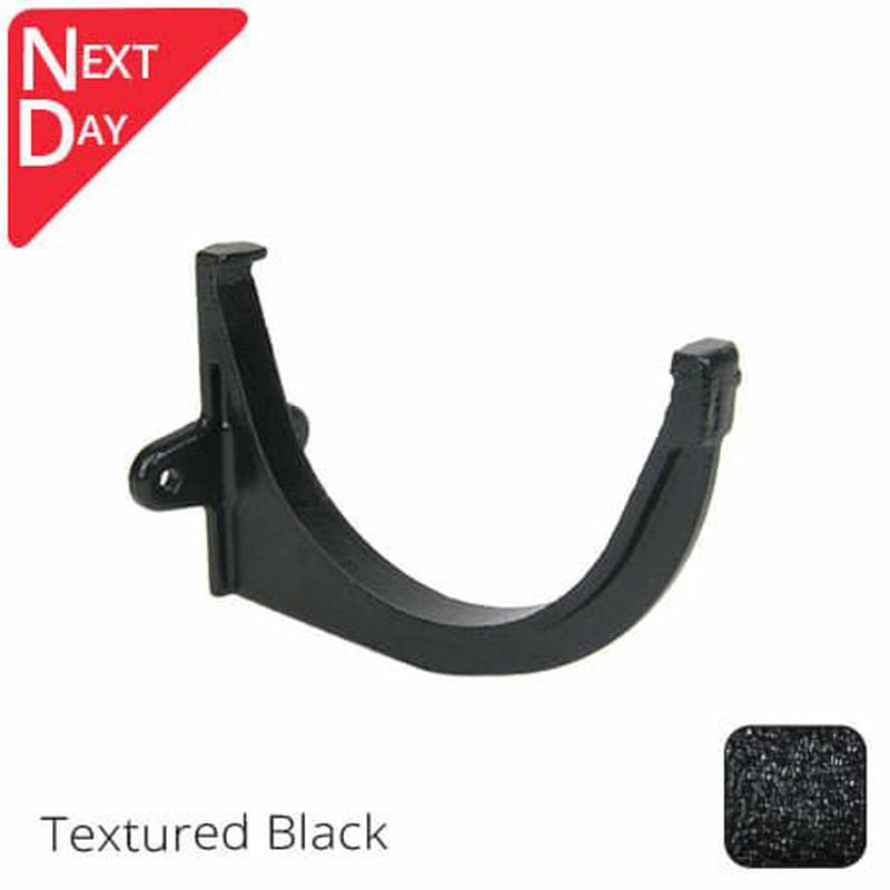 ARP 115x75mm (4.5"x3") Beaded Deep Run Cast Aluminium Gutter Fascia Bracket - Textured Black - Next Day Delivery