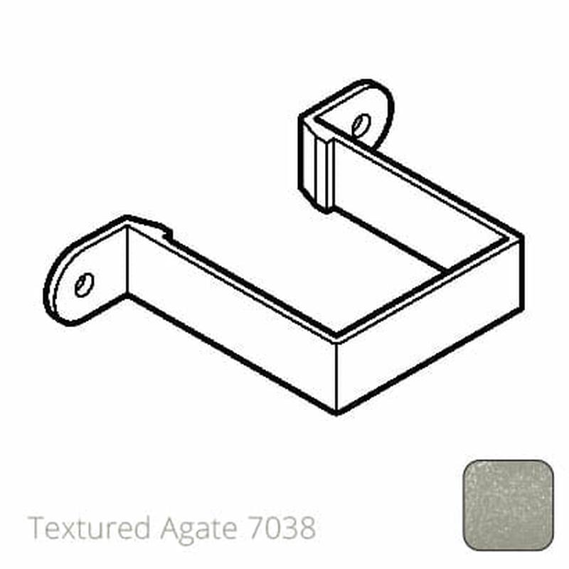 75 x 75mm (3"x3") Aluminium Flush Downpipe Clip - Textured 7038 Agate Grey