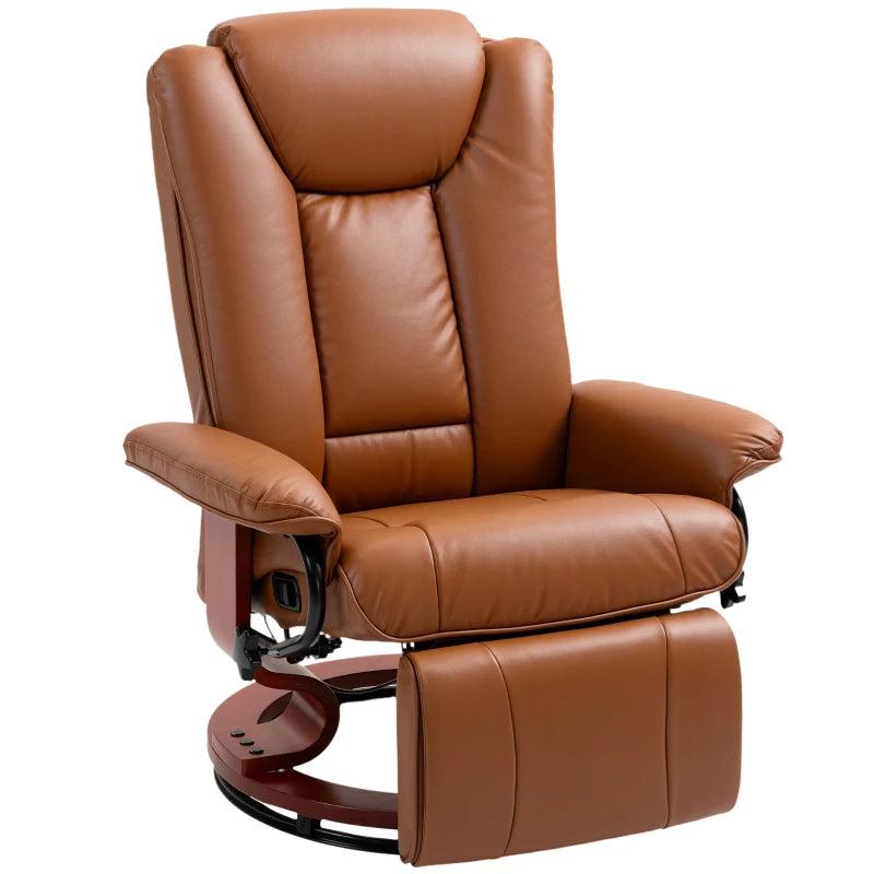 Brown Faux Leather Recliner Chair for Ultimate Comfort and Style in Your Living Room