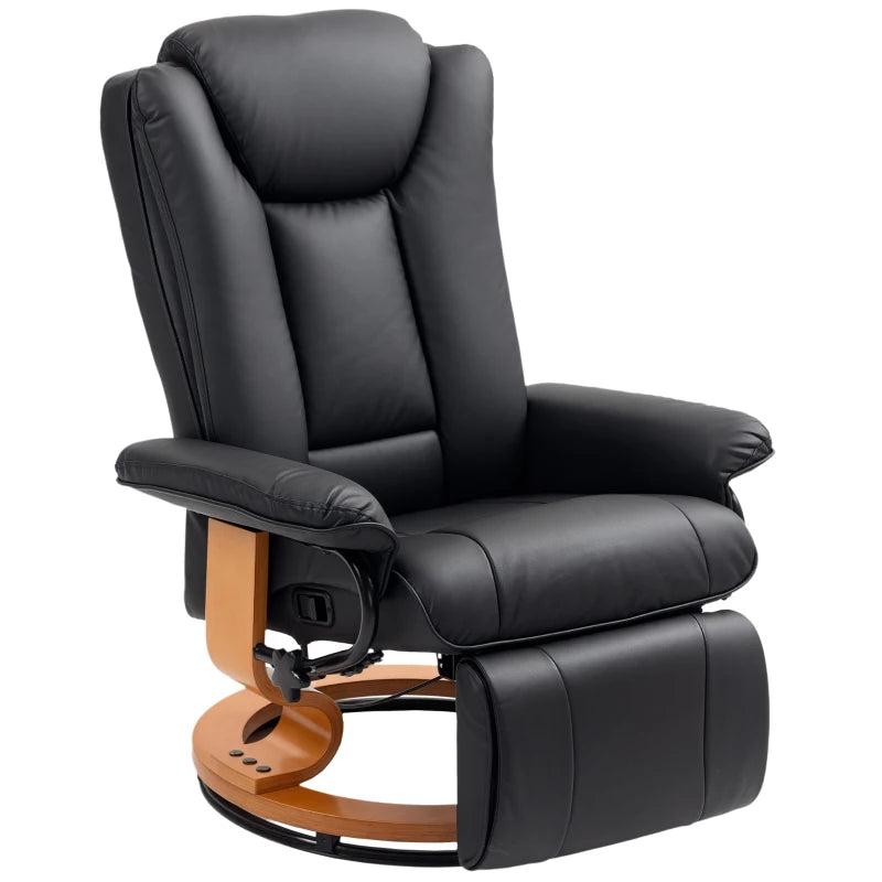 Stylish Black Faux Leather Recliner Chair for Ultimate Comfort and Relaxation