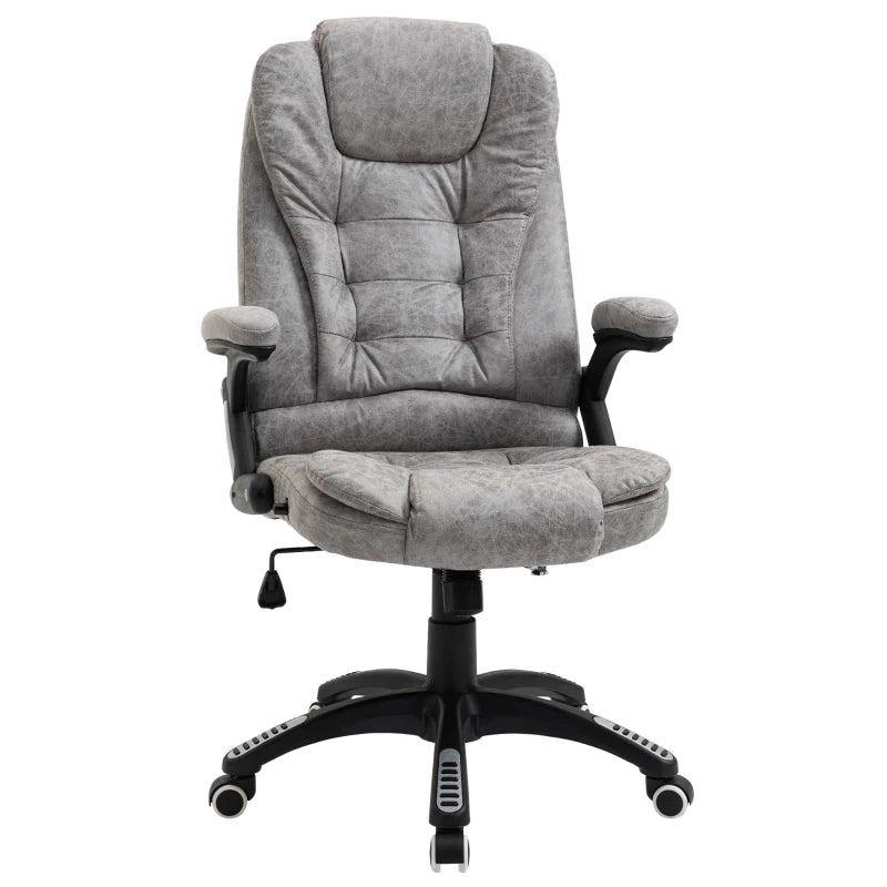 Vinsetto Ergonomic Office Chair - Comfortable Grey Desk Chair with Adjustable Height, Armrests, Reclining & Tilt Function