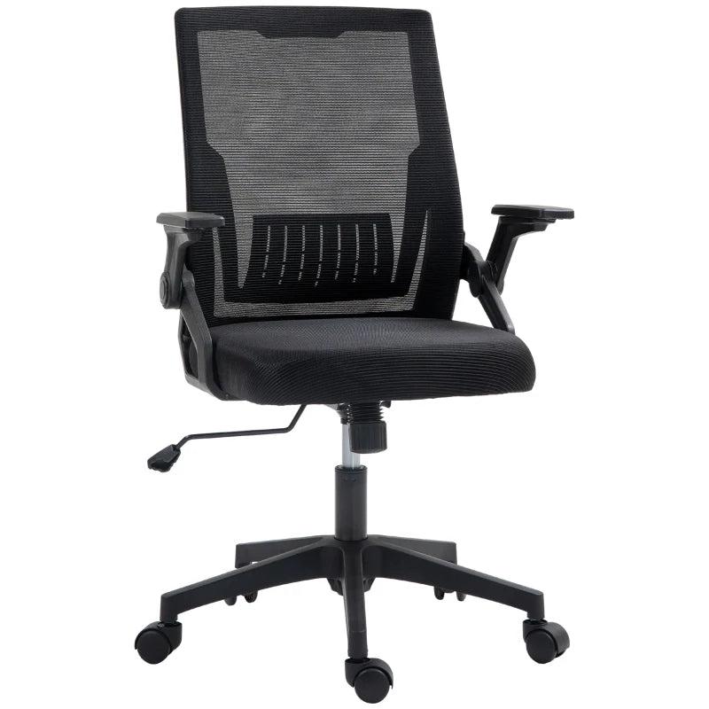 Vinsetto Ergonomic Office Chair with Lumbar Support - Stylish Black Design for Comfort and Productivity