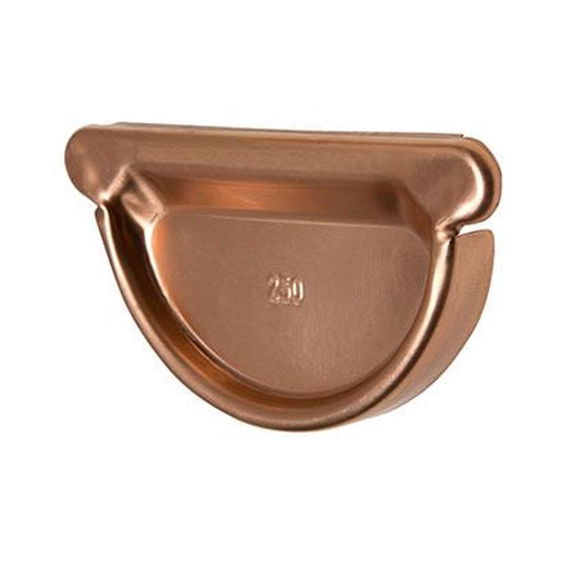 150mm Half Round Copper Gutter Stop End