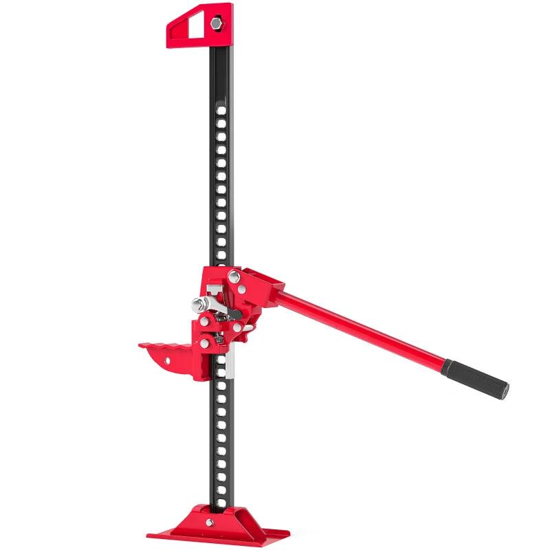 3 Tonne High Lift Farm Jack 33 Inch for 4x4 Tractors Trucks Agricultural Use Red