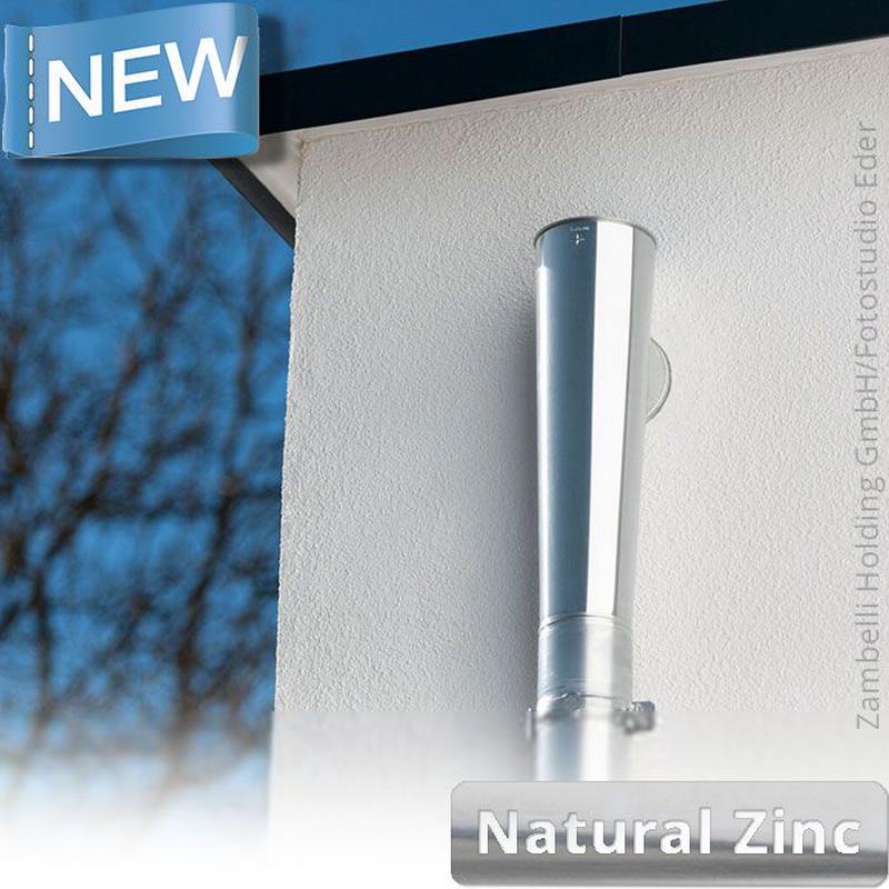 80mm Natural Zinc Parapet Hopper