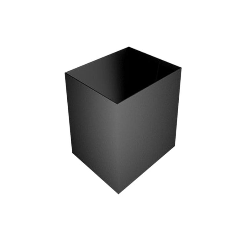 Bespoke JUNO/40/PPC Aluminium Fabricated Hopper c/w 101mm Outlet - Size 228mm(W) x 190mm(D) x 190mm(H) - Anthracite grey Matt RAL7016