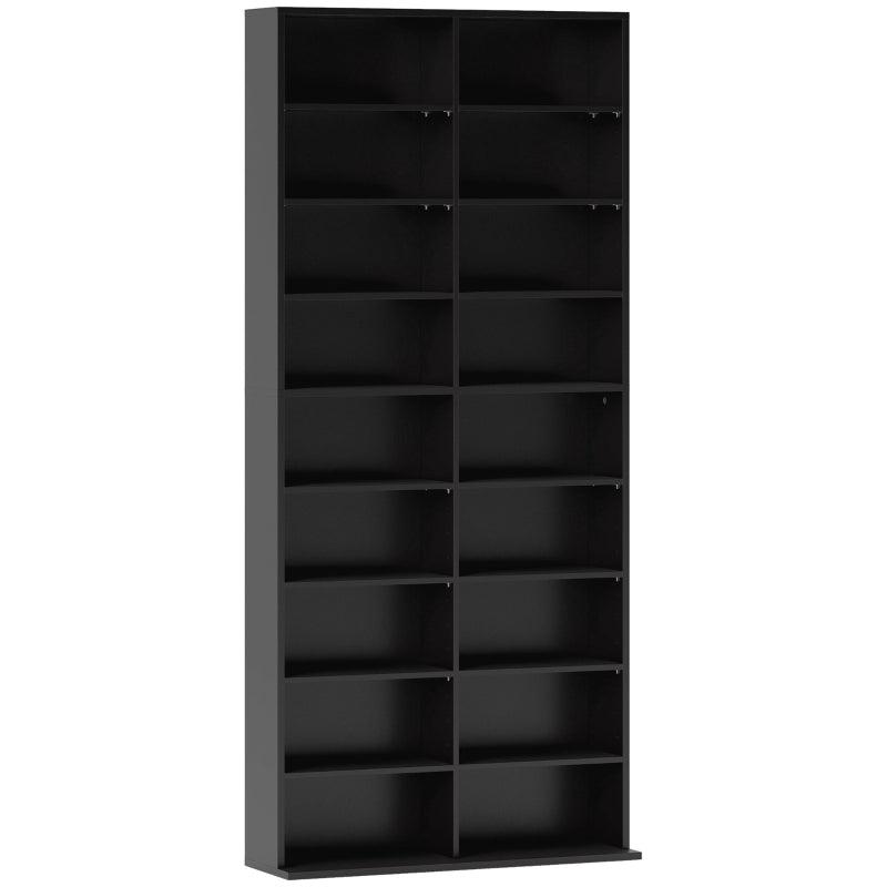 Black 640 CD Storage Tower Organizer for Home and Office