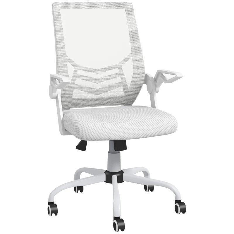 Vinsetto Ergonomic Mesh Office Chair with Flip-up Armrests and Lumbar Support for Home and Office