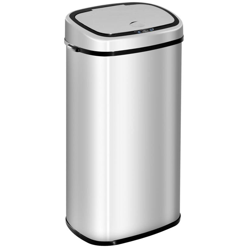 68L Stainless Steel Automatic Sensor Kitchen Trash Bin Silver